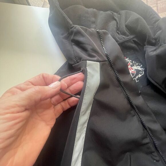 Coogi Australia Men's Vintage Full Zipper Hooded Bomber Jacket Black Size 3X - Picture 13 of 15